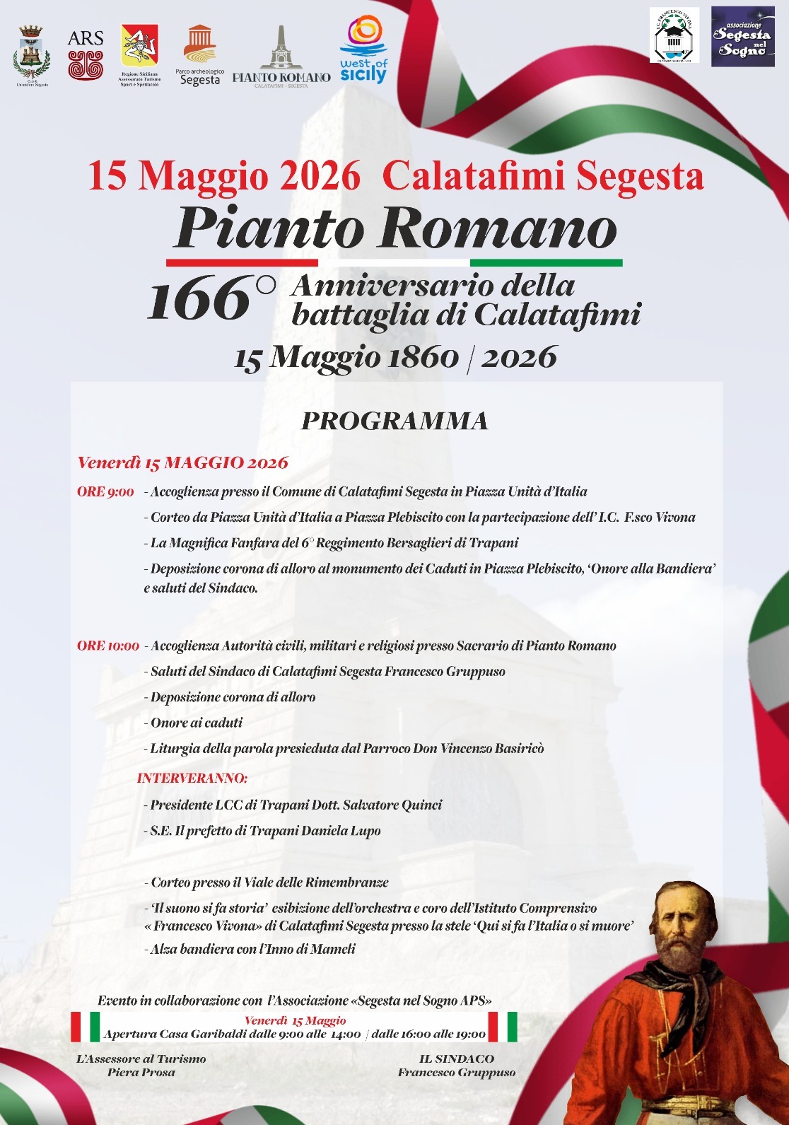 Pianto Romano, 166° Anniversario della battaglia di Calafimi